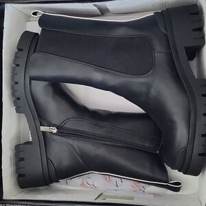 New York & Company Women's Lola Lug Sole Chelsea Boots